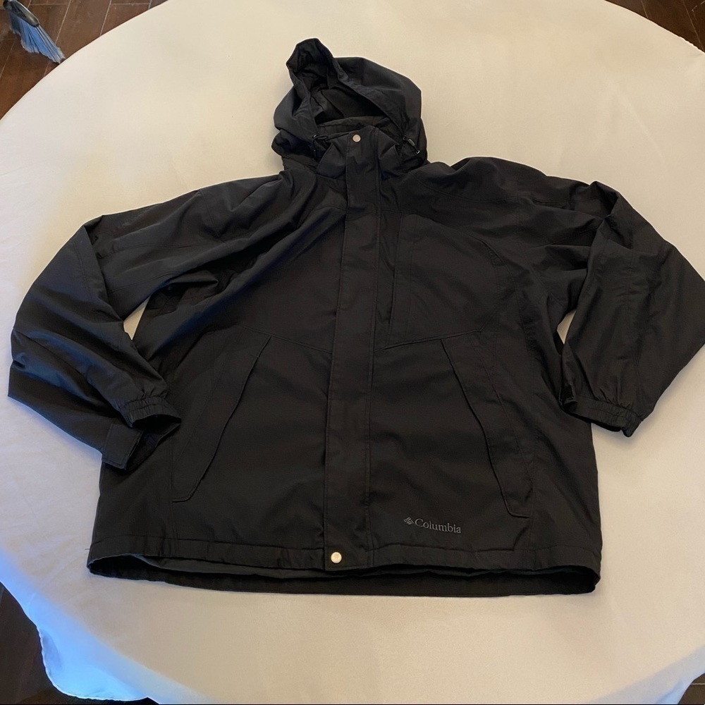 COLUMBIA Men’s Nylon Jacket, Removable Hood, L - Picture 1 of 6